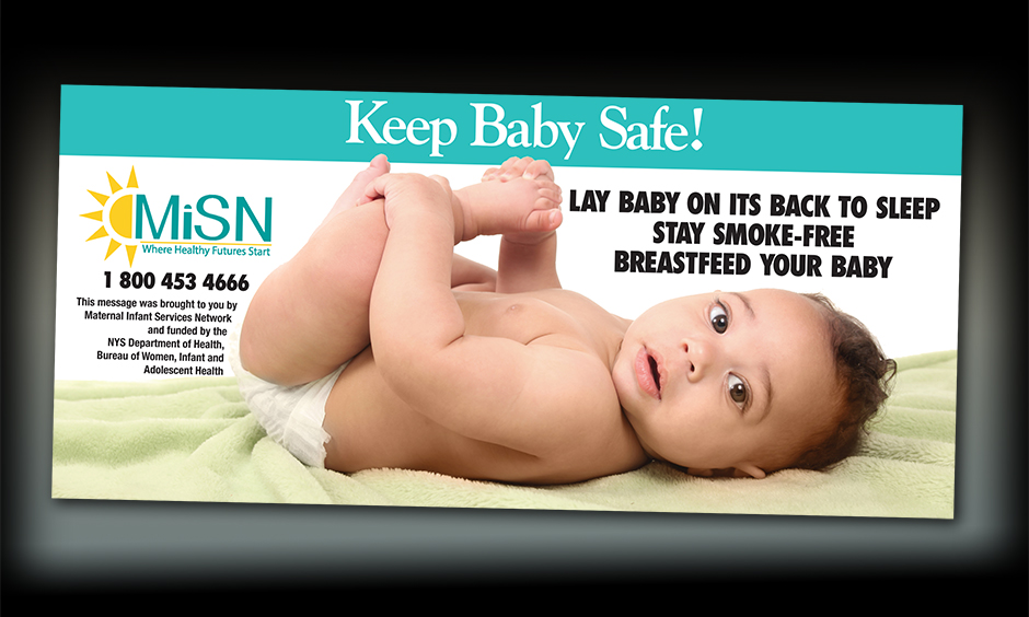 New York State funded Billboard in 2 locations in Ulster County to Prevent SIDS